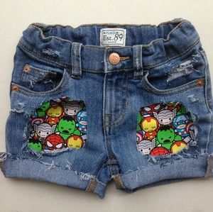 Girls Distressed Shorts